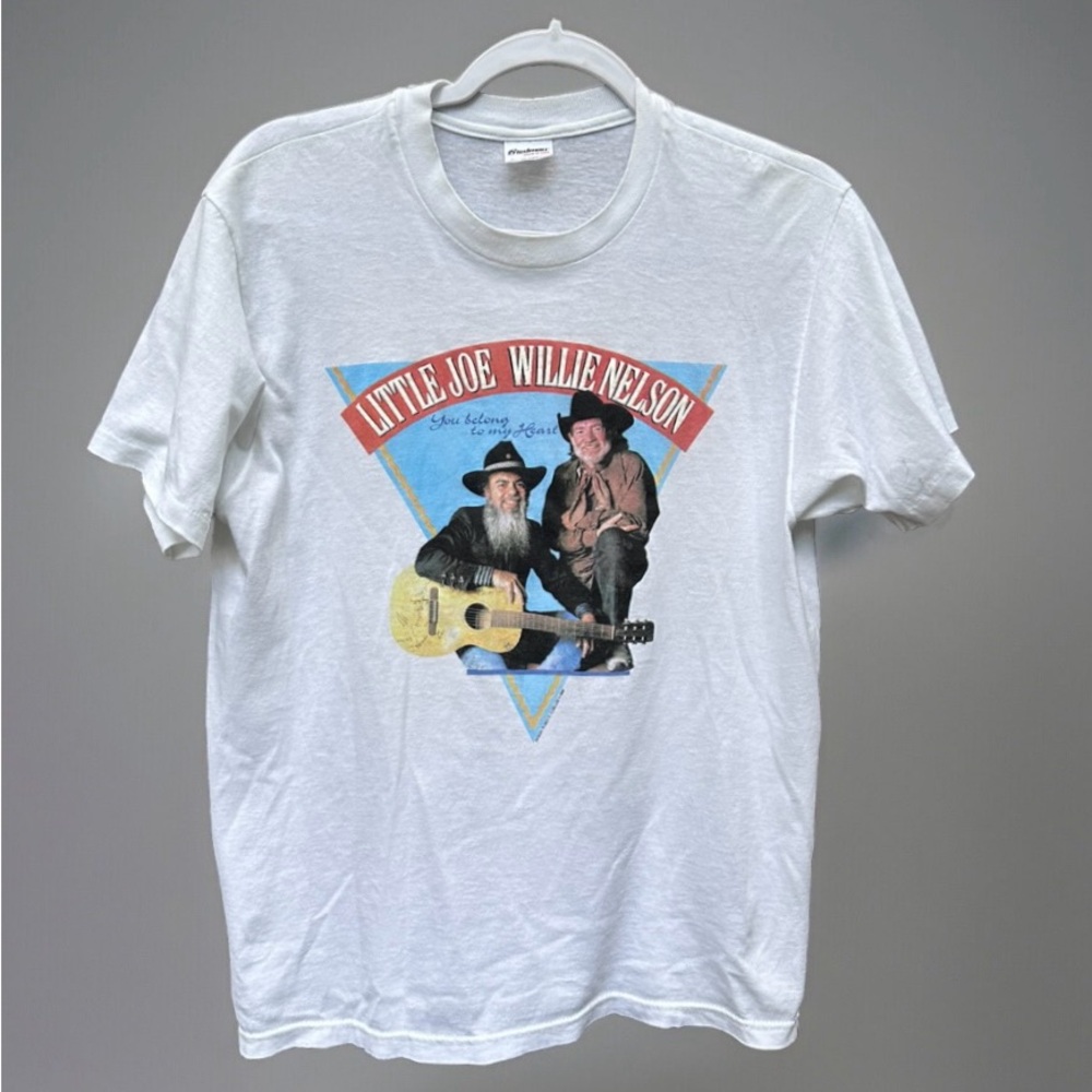 Vtg 1989 Willie Nelson Little Joe y La Familia T shirt M